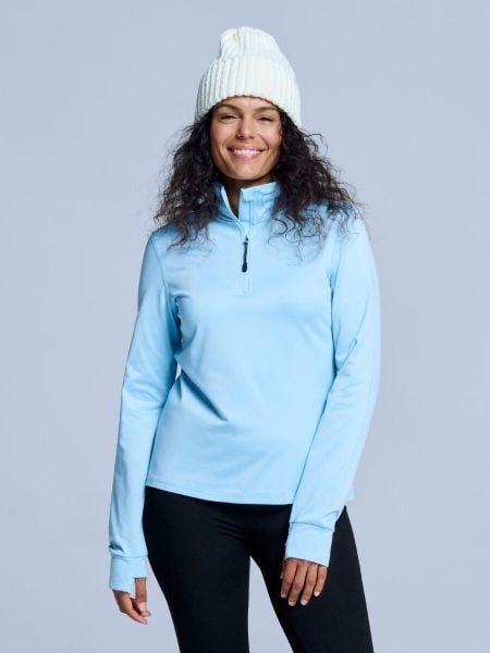 Bluza narciarska - Damskie - Arctic 2.0 - Ice Blue. Niebieskie bluzy damskie POEDERBAAS, na zimę, m, bez wzorów, z elastanu, bez kaptura. Za 177.72 zł.