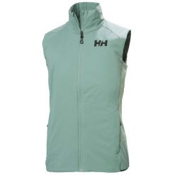 Damska wodoodporna kurtka bez rękawów Helly Hansen Odin Stretch 2.0. Zielone kurtki damskie Helly Hansen, bez wzorów, bez kaptura. Za 681.00 zł.