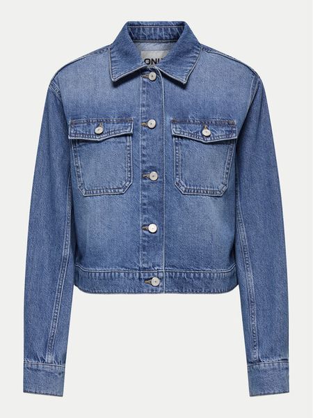 ONLY Kurtka jeansowa Lumi 15339977 Niebieski Regular Fit. Niebieskie kurtki damskie Only, m, bez wzorów, z bawełny, bez kaptura. Za 89.99 zł.