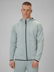 4F Bluza treningowa regular szybkoschnąca męska - miętowa S. Niebieskie bluzy męskie 4f, m, bez wzorów, z materiału, bez kaptura, na fitness i siłownię. Za 269.99 zł.