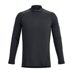 Koszulka męska Under Armour ColdGear Twist Mock. Czarne bluzy męskie Under Armour, m, bez wzorów, bez kaptura. Za 129.99 zł.