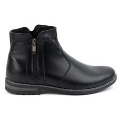 KOMODO Buty męskie skórzane zimowe sztyblety ocieplane 887K czarne. Czarne botki męskie na zimę, bez wzorów, ze skóry, eleganckie, bez zapięcia. Za 438.49 zł.