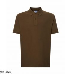 JHK Męskie polo z krótkim rękawem 100% stabilizowana bawełna, khaki S. Brązowe koszulki polo męskie JHK, m, bez wzorów, z bawełny, bez ramiączek. Za 27.74 zł.