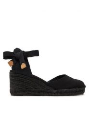 Castañer Espadryle Carina C/6/001 020969 Czarny. Czarne sandały damskie Castañer, bez wzorów, z materiału, bez obcasa, bez zapięcia. Za 489.99 zł.