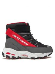 Skechers Kozaki D'Lites 660092L/BKRD Czarny. Czarne buty zimowe chłopięce Skechers, bez wzorów, z materiału, bez zapięcia. Za 265.19 zł.