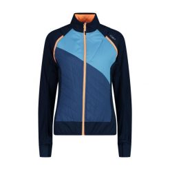 Kurtka trekkingowa damska CMP 30A2276. Niebieskie kurtki damskie CMP, m, bez wzorów, z softshellu, bez kaptura. Za 259.99 zł.