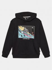 Quiksilver Bluza Graphichoodie Otlr EQBFT03845 Czarny Regular Fit. Czarne bluzy dla chłopców Quiksilver, bez wzorów, z syntetyku, bez ramiączek, bez kaptura. Za 119.99 zł.