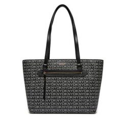 Torebka DKNY. Czarne torebki do ręki damskie DKNY, bez wzorów, klasyczne, bez dodatków. Za 569.99 zł.