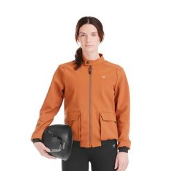 Kurtka damska zapinana na zamek Horse Pilot. Brązowe kurtki damskie HORSE PILOT, bez wzorów, bez kaptura, do jazdy konnej. Za 1,127.65 zł.