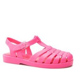 Sandały Melissa. Czerwone klapki damskie Melissa, bez wzorów, bez obcasa, na płaskiej podeszwie, bez zapięcia. Za 299.99 zł.