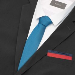 Zestaw krawat i poszetka - Niebieski. Niebieskie krawaty i muchy Reserved, bez wzorów. Za 59.99 zł.