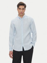 BOSS Koszula H-Roan-Bd-E-C1 50520283 Błękitny Slim Fit. Niebieskie koszule męskie Boss, l, bez wzorów, ze lnu, bez kołnierzyka, bez ramiączek. Za 439.99 zł.