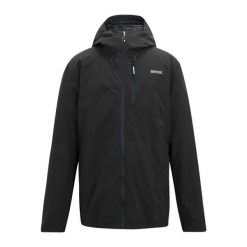 Kurtka wodoodporna Regatta Radler. Czarne kurtki męskie Regatta, bez wzorów, trekkingowe. Za 403.50 zł.