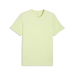 Męska melanżowa koszulka TAD ESSENTIALS z logo Cat PUMA. Zielone buty sportowe męskie Puma, l, bez wzorów, z tkaniny, bez kołnierzyka, bez ramiączek, na fitness i siłownię. W wyprzedaży za 79.00 zł.