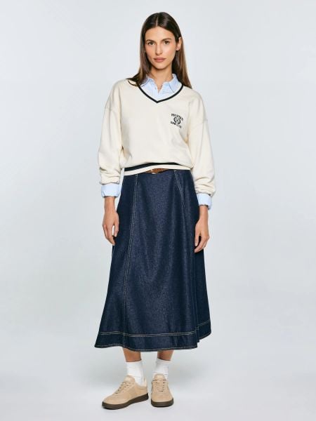 Spódnica damska midi jeansowa rozkloszowana granatowa Scarlet 652. Niebieskie spódnice damskie Big Star, bez wzorów, z denimu, biznesowe, midi, koszulowe. W wyprzedaży za 159.99 zł.