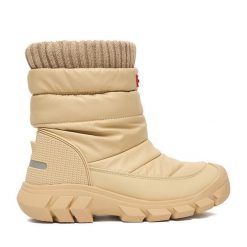 Śniegowce Hunter. Brązowe śniegowce dziewczęce Hunter, bez zapięcia. Za 319.99 zł.