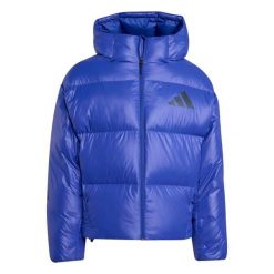 Kurtka puchowa adidas Z.N.E. Climawarm. Niebieskie kurtki męskie Adidas, l, bez wzorów, z materiału, sportowe, bez kaptura. Za 555.50 zł.