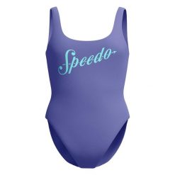 Damski Jednoczęściowy Kostium Kąpielowy Z Logo UBack. Niebieskie kostiumy jednoczęściowe damskie Speedo, bez wzorów, z elastanu, do pływania. Za 202.99 zł.