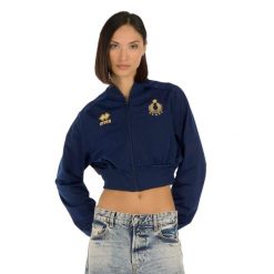 Bluza Errea Naz. Italia Volley Crop Ad Damskie. Niebieskie bluzy sportowe damskie ERREA, m, bez wzorów, z materiału, bez kaptura. Za 381.99 zł.