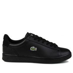 Buty męskie trampki sportowe Lacoste CARNABY SET. Czarne trampki męskie Lacoste, bez wzorów, z gumy, biznesowe, bez zapięcia. Za 378.00 zł.