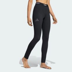 LEGGINSY BAZOWE TERREX MULTI SYNTHETIC. Czarne legginsy sportowe damskie Adidas, l, bez wzorów, z dzianiny, trekkingowe, climacool (adidas). Za 219.00 zł.