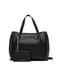 Armani Exchange Torebka XW001211 AF15625 UC001 Czarny. Czarne torebki do ręki damskie Armani Exchange, bez wzorów, ze skóry, bez dodatków. Za 809.99 zł.