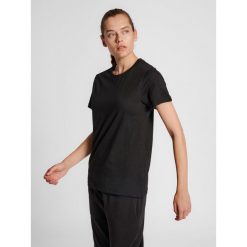 Koszulka damska Hummel Red Basic. Czarne koszulki sportowe damskie Hummel, s, bez wzorów, z bawełny, bez kołnierzyka, bez ramiączek, na fitness i siłownię. Za 120.50 zł.