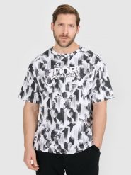 4F T-shirt oversize z nadrukiem męski - multikolor M. T-shirty męskie 4f, m, bez wzorów, z bawełny, klasyczne, bez kołnierzyka. Za 79.99 zł.