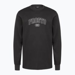 Longsleeve męski PROSTO Trex. Czarne bluzki z długim rękawem męskie Prosto., m, bez wzorów, z materiału, eleganckie, bez kołnierzyka. Za 119.99 zł.