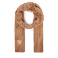 Szalik Guess. Brązowe szaliki i chusty damskie Guess, z aplikacjami. Za 134.99 zł.