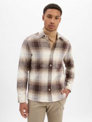 Drykorn Męska koszula casual - Dieggo Mężczyźni Comfort Fit Bawełna brązowy|beżowy w kratkę, L. Brązowe koszule męskie DRYKORN, l, bez wzorów, z bawełny, casualowe, bez kołnierzyka, bez ramiączek. Za 749.95 zł.