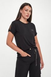 T-shirt damski bambusowy LIU JO. T-shirty damskie Liu Jo, s, bez wzorów, bez kołnierzyka. Za 299.00 zł.