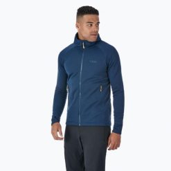 Bluza trekkingowa męska Rab Power Stretch Pro. Niebieskie bluzy męskie RAB, m, bez wzorów, bez kaptura. Za 519.99 zł.