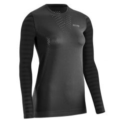 Koszulka do biegania Ultralight z długim rękawem CEP damska. Czarne koszulki sportowe damskie CEP, m, bez wzorów, bez kołnierzyka, bez ramiączek, do biegania. Za 219.00 zł.