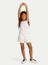 Tommy Hilfiger Top Essential KG0KG08588 S Biały Regular Fit. Białe t-shirty i topy dla dziewczynek Tommy Hilfiger, bez wzorów, z bawełny, bez ramiączek. Za 59.99 zł.