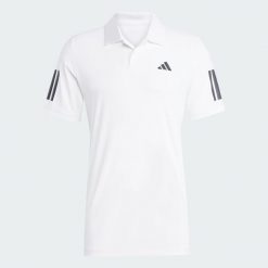 Koszulka Club Tennis 3-Stripes Polo. Białe koszulki polo męskie Adidas, m, bez wzorów, z materiału, sportowe, bez ramiączek. Za 199.00 zł.