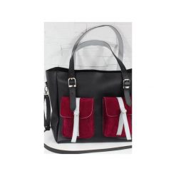 Skórzana Shopper II Pockets black Saffiano. Czarne torebki shopper damskie Fabiola, w paski, ze skóry. Za 288.00 zł.