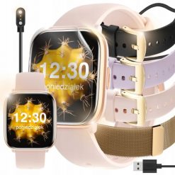 Smartwatch WonderWatch Damski z Polskim Menu Rozmowy Sport AMOLED 4 Paski. Paski damskie WonderWatch, bez wzorów, sportowe. Za 168.90 zł.