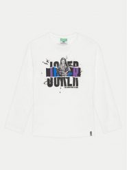 United Colors Of Benetton Bluzka 3ATNC10MG Biały Regular Fit. Białe t-shirty dla chłopców United Colors Of Benetton, bez wzorów, z bawełny, bez ramiączek. Za 69.99 zł.