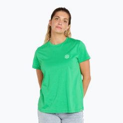 Koszulka damska Rip Curl Re-Entry Crew. Zielone koszulki sportowe damskie RIPCURL, xl, bez wzorów, bez kołnierzyka, bez ramiączek. Za 99.99 zł.