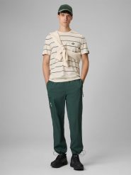 4F Spodnie casual joggery męskie - zielone XL. Zielone spodnie materiałowe męskie 4f, m, bez wzorów, z tkaniny, casualowe. Za 249.99 zł.