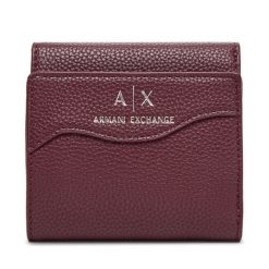 Portfel Armani Exchange. Czerwone portfele damskie Armani Exchange, bez wzorów. Za 299.99 zł.