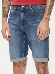 Calvin Klein Jeans Szorty jeansowe J30J324874 Niebieski Slim Fit. Niebieskie szorty męskie Calvin Klein Jeans, m, bez wzorów, z bawełny. Za 299.99 zł.