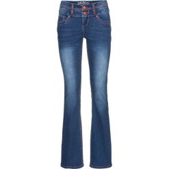 Miękkie dżinsy BOOTCUT bonprix niebieski. Niebieskie jeansy damskie bonprix. Za 119.99 zł.