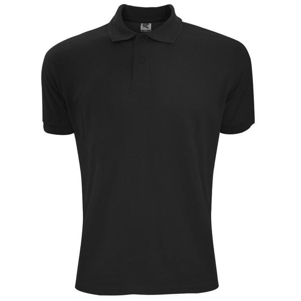 Męska Koszulka Polo Z Krótkim Rękawem. Czarne koszulki polo męskie SG, m, bez wzorów, bez ramiączek. Za 66.99 zł.