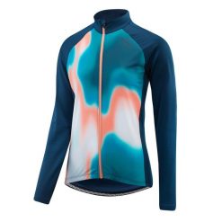 Damski jersey z długim rękawem Löffler Mirage. Niebieskie bluzy sportowe damskie LOFFLER, bez wzorów, z jersey, rowerowe. W wyprzedaży za 294.00 zł.