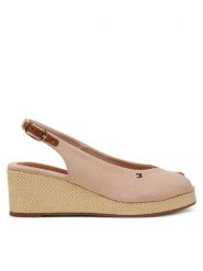 Tommy Hilfiger Espadryle Flag Mid Wedge Espad Slingback FW0FW08595 Różowy. Czerwone sandały damskie Tommy Hilfiger, bez wzorów, z materiału, bez obcasa, bez zapięcia. Za 219.99 zł.