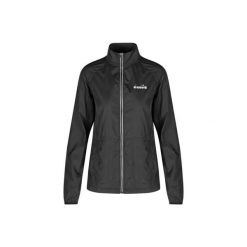 Kurtka damska DIADORA L. PACKABLE WIND JACKET. Czarne kurtki damskie Diadora, l, bez wzorów, z poliamidu, bez kaptura, do biegania. Za 99.99 zł.