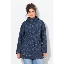 Damskie Długa kurtka softshell wodoodporna wzór z kroplami deszczu kaptur. Niebieskie kurtki damskie Ulla Popken, plus size, bez wzorów, z elastanu, bez kaptura. Za 584.99 zł.