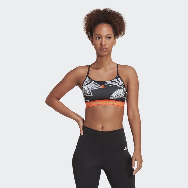 Damski biustonosz typu light support adidas FARM Rio GT. Brązowe obuwie sportowe damskie Adidas, bez wzorów, na fitness i siłownię. Za 184.45 zł.
